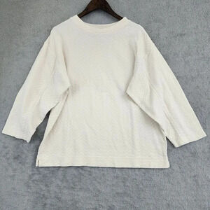Vintage Forenza Womens White Chevron Long Sleeve Sweater L 24CT
